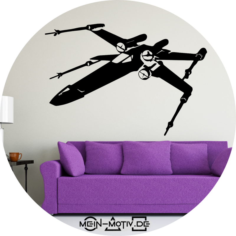 Preview: Wandtattoo 46384 Star Wars - X Wing Fighter seitlich